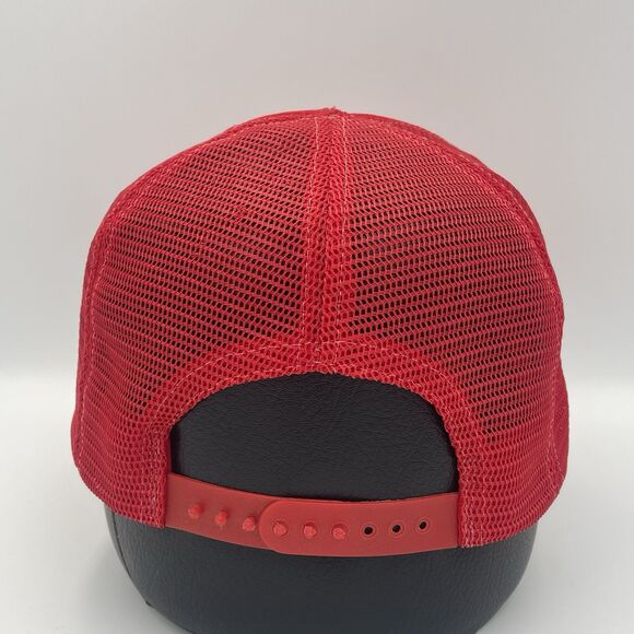 Rare Vintage Red Mesh Wisconsin Badgers Bucky Trucker Snap Back Hat Cap 1980s - Picture 5 of 8